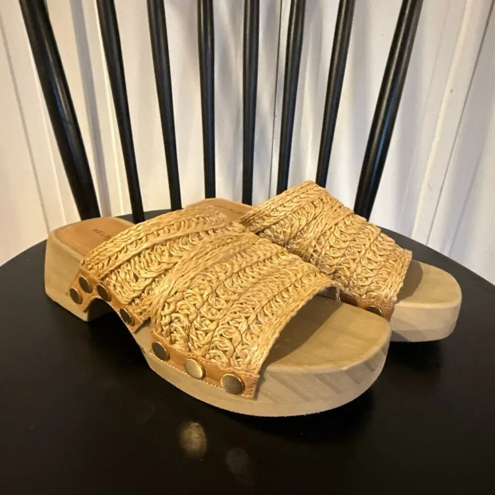 Kelsi Dagger Brooklyn woven studded clog sandal 6